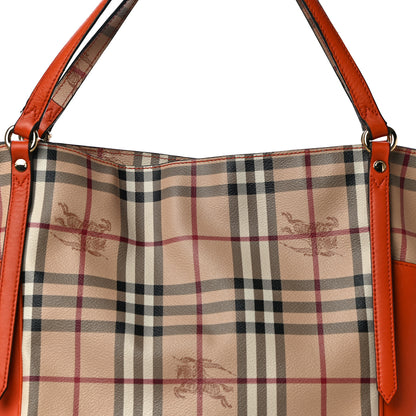 Burberry Haymarket Check Small Canterbury Tote Orange 8 of 20