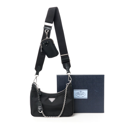 Prada Nylon Re-Edition 2005 Shoulder Bag Black 14 of 14