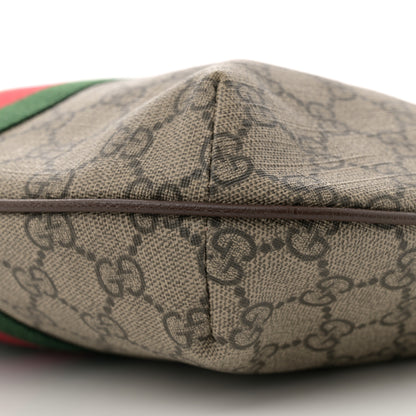 Gucci GG Supreme Monogram Web Small Ophidia Half Moon Hobo Brown 10 of 10