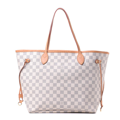 Louis Vuitton Damier Azur Neo Neverfull MM Rose Ballerine 1 of 5