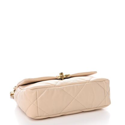 Chanel Goatskin Quilted Medium 19 Flap Beige 3 of 9