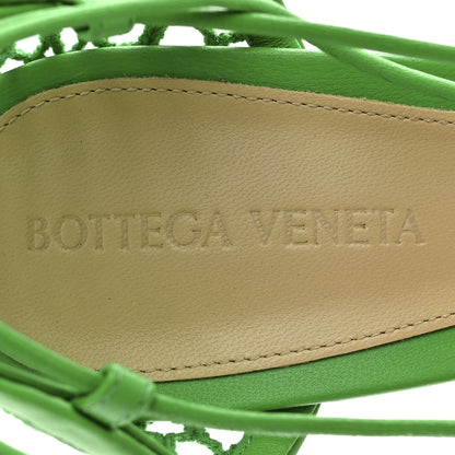 Bottega Veneta Mesh Nappa Stretch Ankle Tie 90mm Sandals 38 Grass 7 of 9