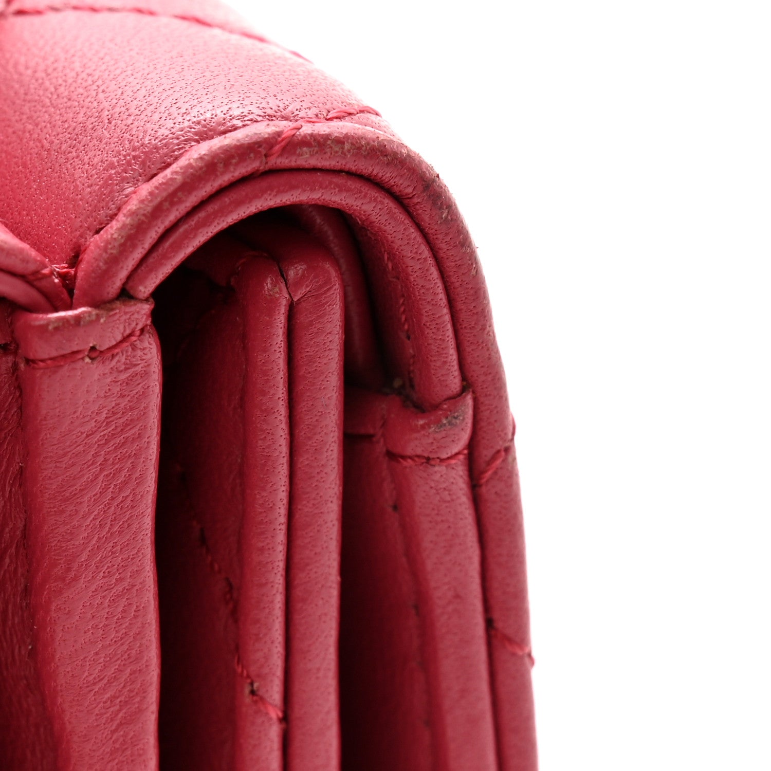 Chanel Lambskin Quilted Tri-Fold Flap Wallet Pink 12 of 14