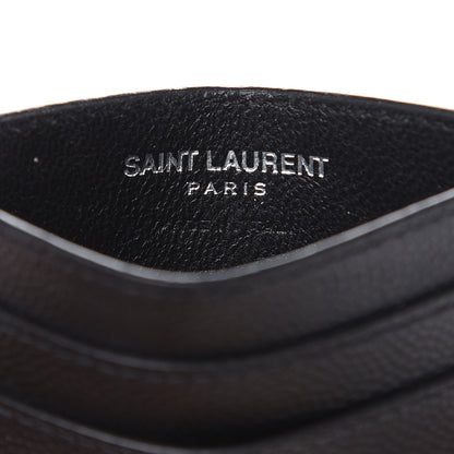 Saint Laurent Grain De Poudre Studded Card Case Black 6 of 7