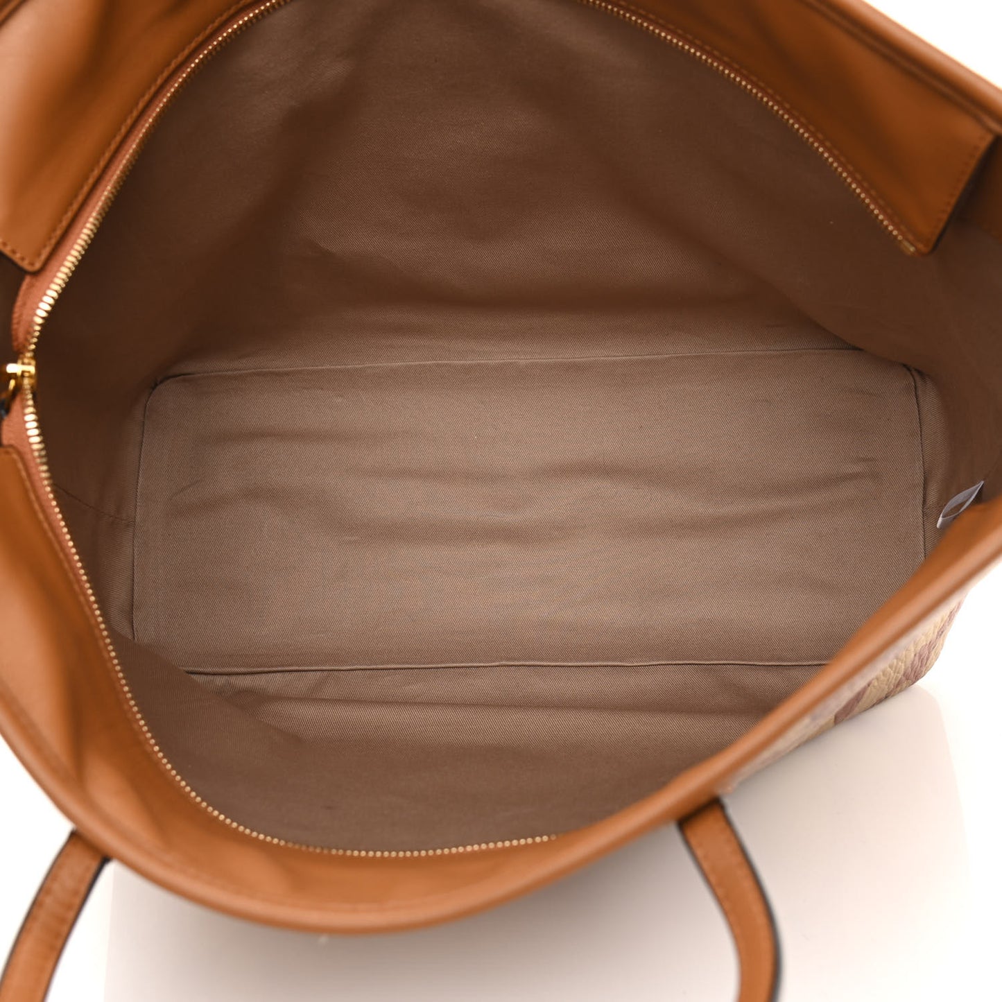 Visetos Metallic Leopard Print Medium Anya Shopper Tote Cognac