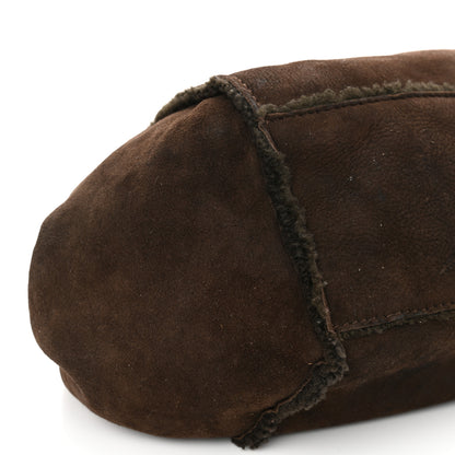 Chanel Shearling Accordion Flap Brown 8 of 9