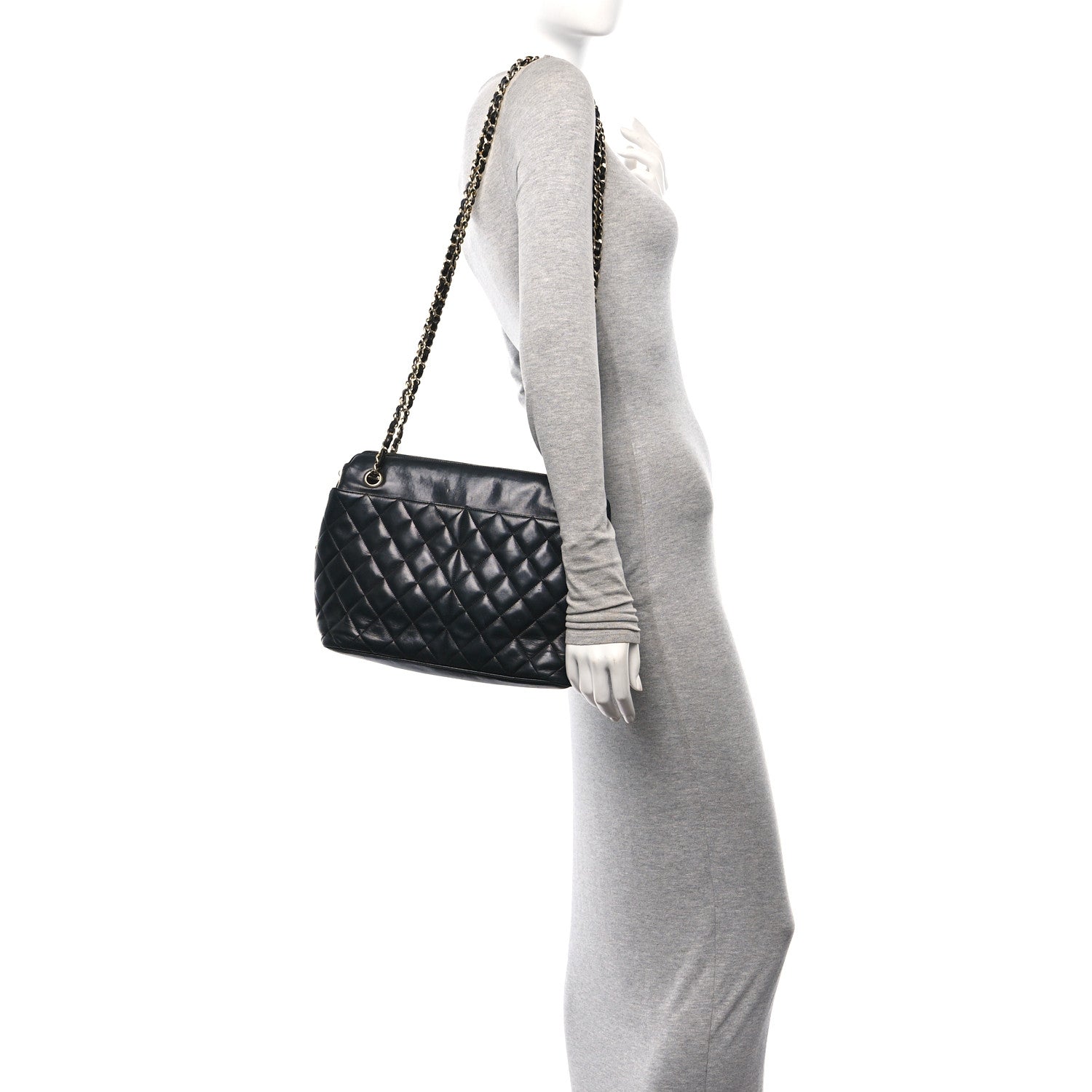 Chanel Lambskin Quilted Shoulder Bag Black 2 of 12
