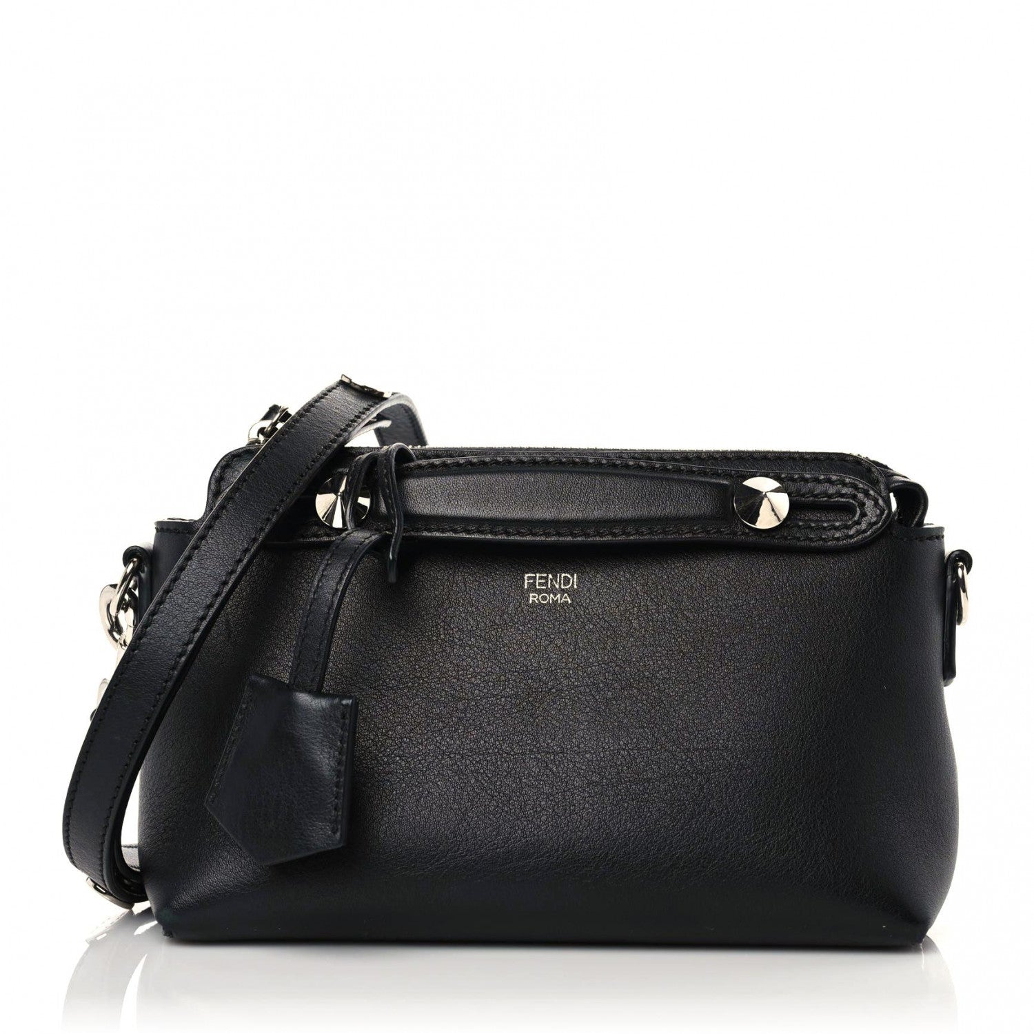 Fendi Vitello Dolce Mini By The Way Boston Bag Black 1 of 16