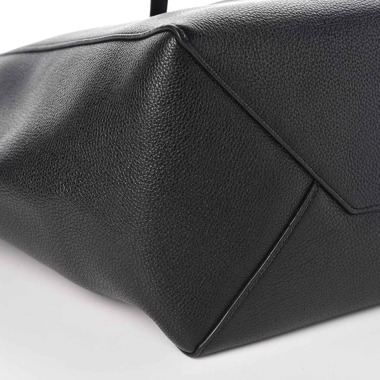 Soft Grained Calfskin Small Belt Cabas Phantom Black