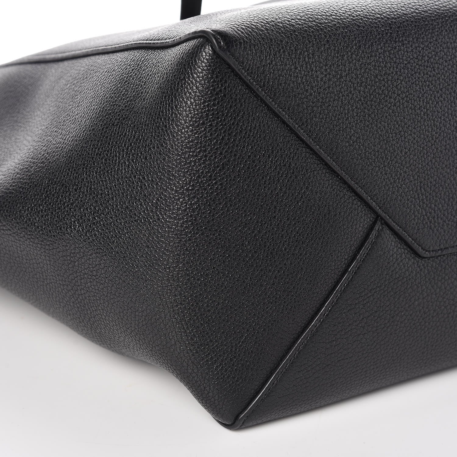 Celine Soft Grained Calfskin Small Belt Cabas Phantom Black 8 of 9