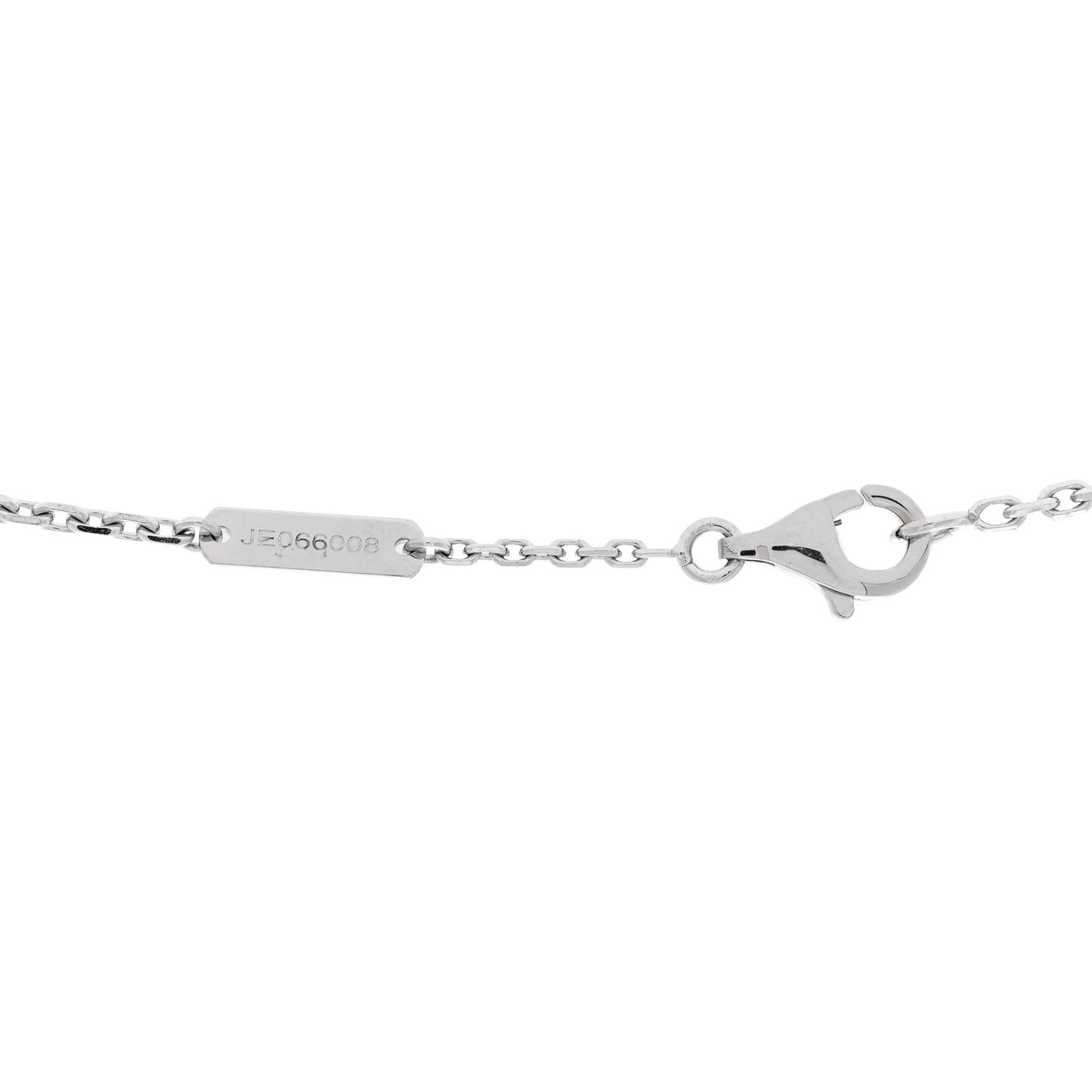 18K White Gold Mother of Pearl Magic Alhambra Pendant Necklace