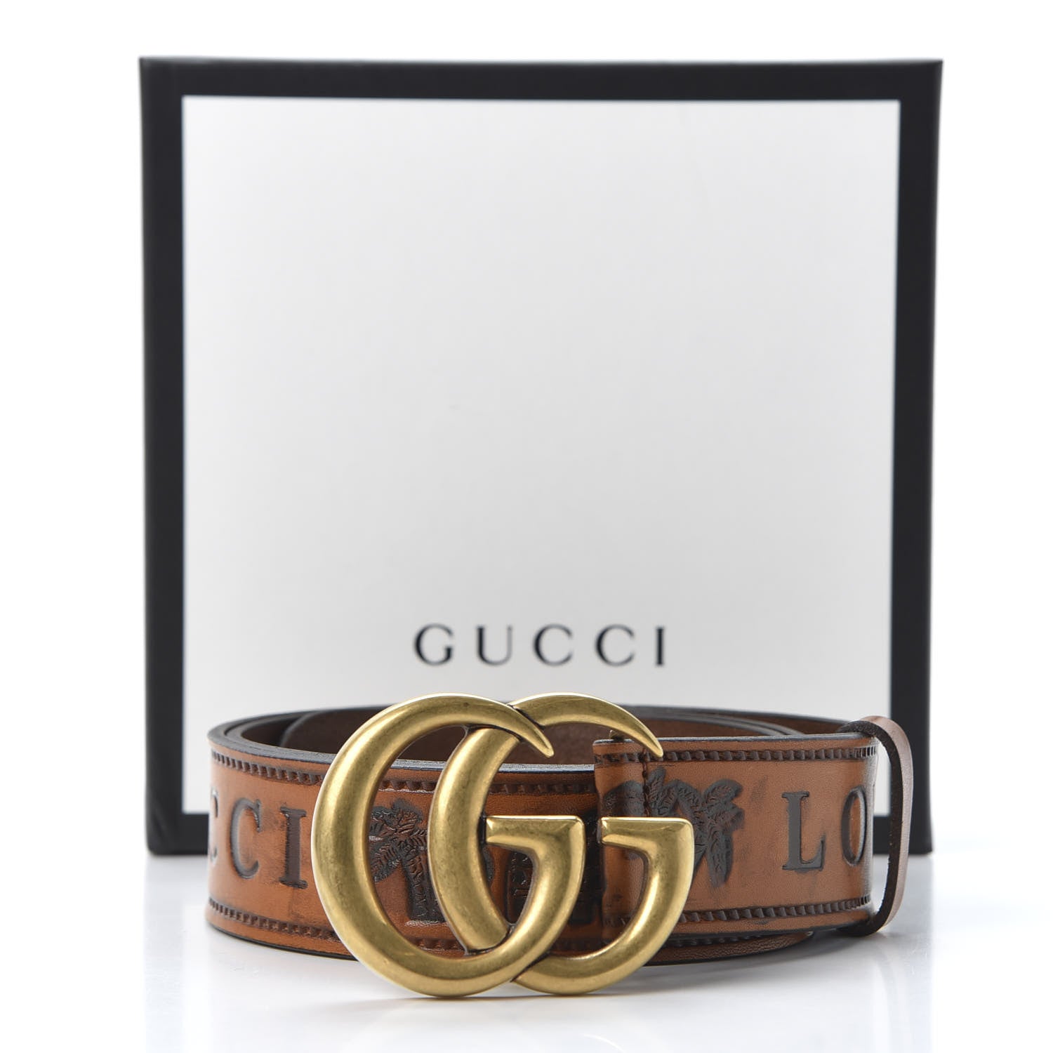 Gucci Calfskin Gucci Loved Embossed Double G 40mm Belt 90 36 Cuoio 4 of 4