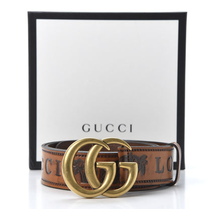 Gucci Calfskin Gucci Loved Embossed Double G 40mm Belt 90 36 Cuoio 4 of 4