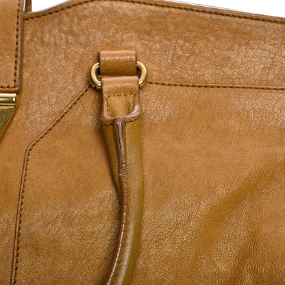 Saint Laurent Sheepskin Medium Cabas ChYc Mustard 15 of 16