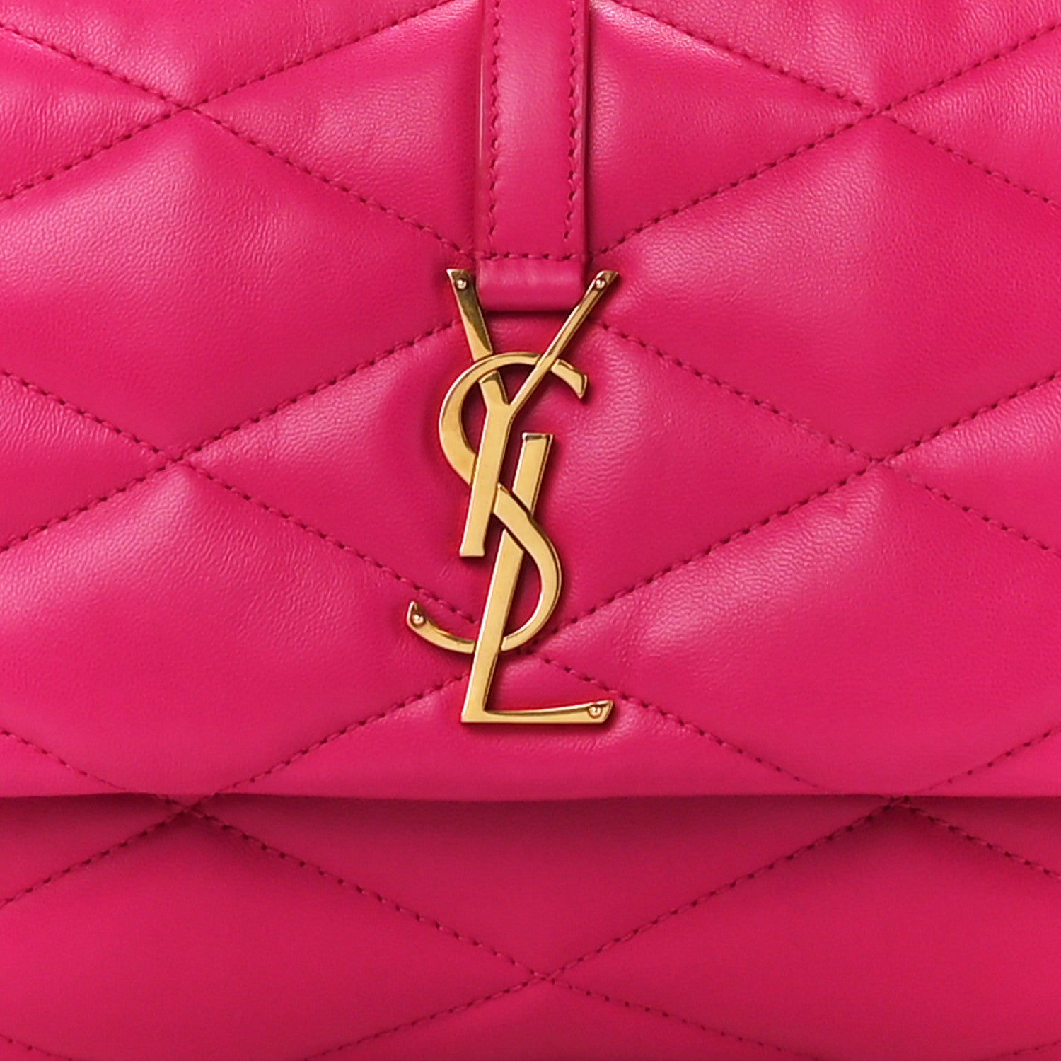 Saint Laurent Lambskin Quilted Le 57 Diamond Shoulder Bag Pink 8 of 10