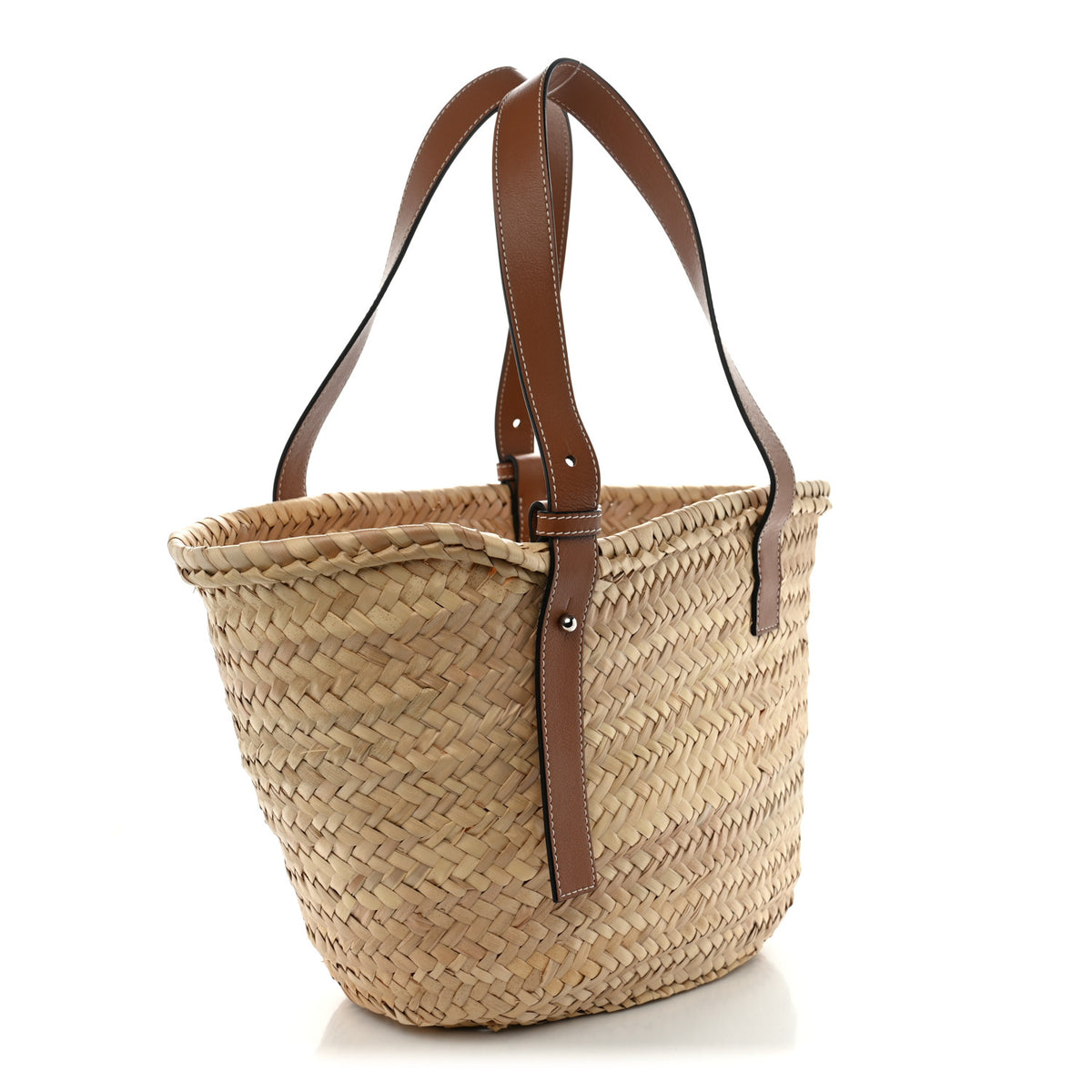Loewe Raffia Basket Tote Bag Natural Tan 3 of 11