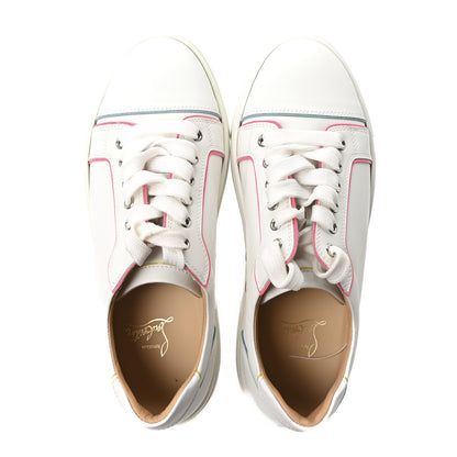 Christian Louboutin Calfskin Patent Vieirissima Flat Sneakers 40 White Multicolor 2 of 10