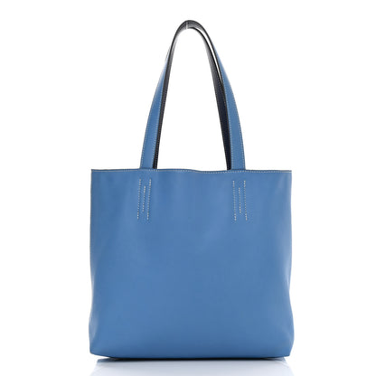 Hermes Veau Sikkim Double Sens 28 Reversible Tote Bleu Sapphire Bleu Paradis 2 of 14