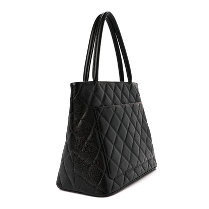 Chanel Caviar Quilted Medallion Tote Black 3 of 10