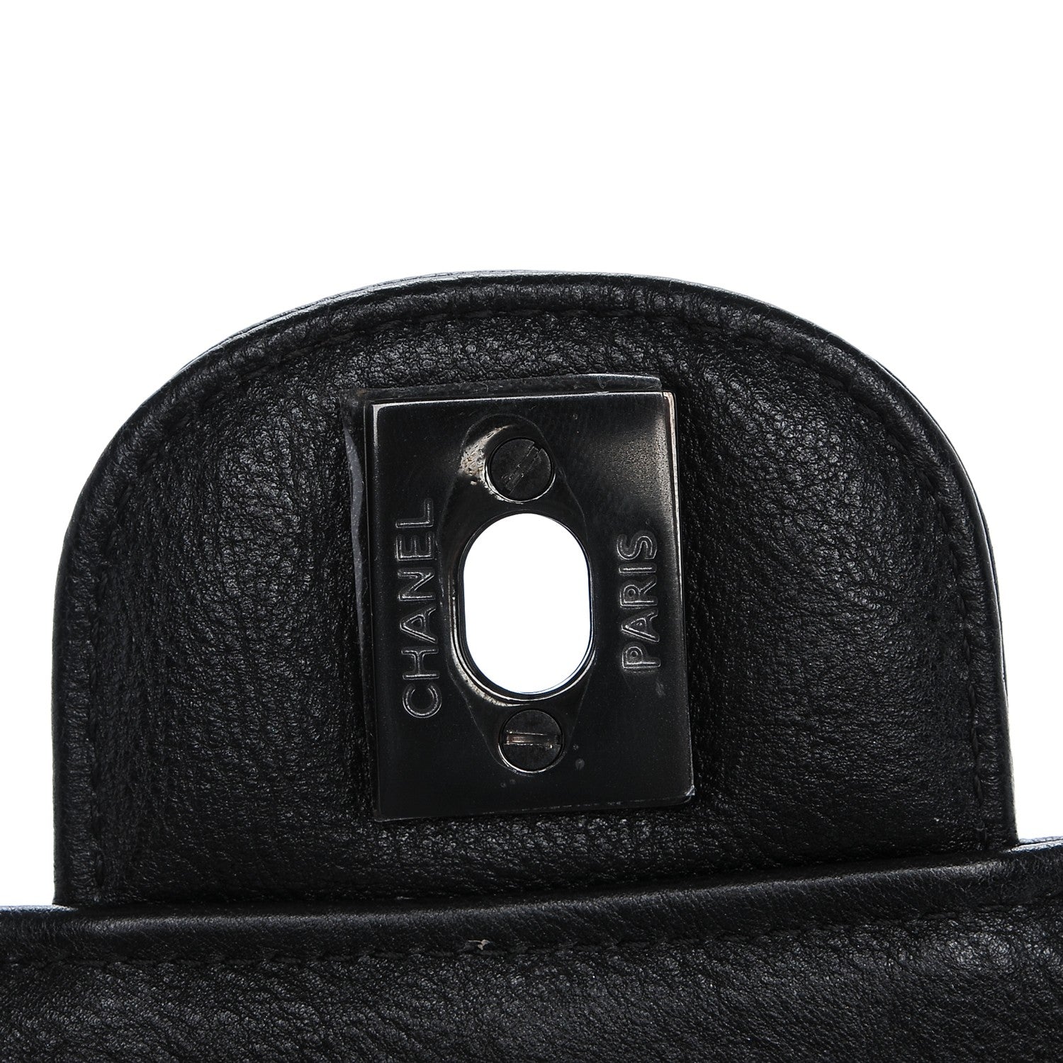 Chanel Crumpled Calfskin Quilted Mini Rectangular Flap So Black 8 of 8
