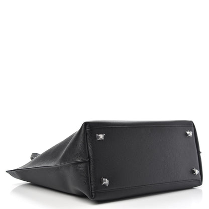 MCM Grained Calfskin Medium Yris Shopper Tote Black 4 of 7