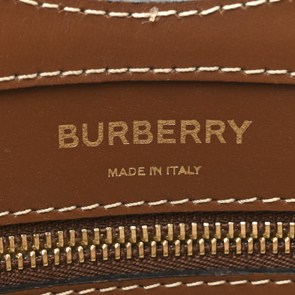 Burberry Canvas Smooth Calfskin Two Tone Mini Pocket Bag Natural Malt Brown 6 of 14