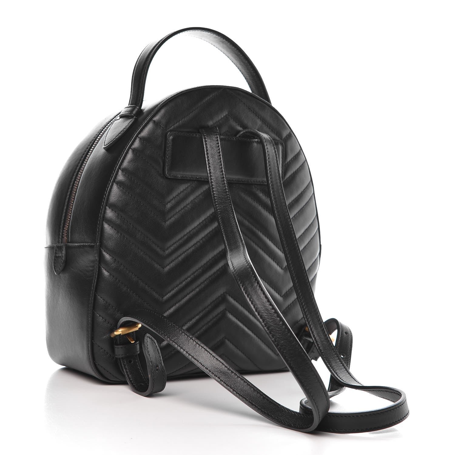Gucci Calfskin Matelasse GG Marmont Backpack Black 3 of 9