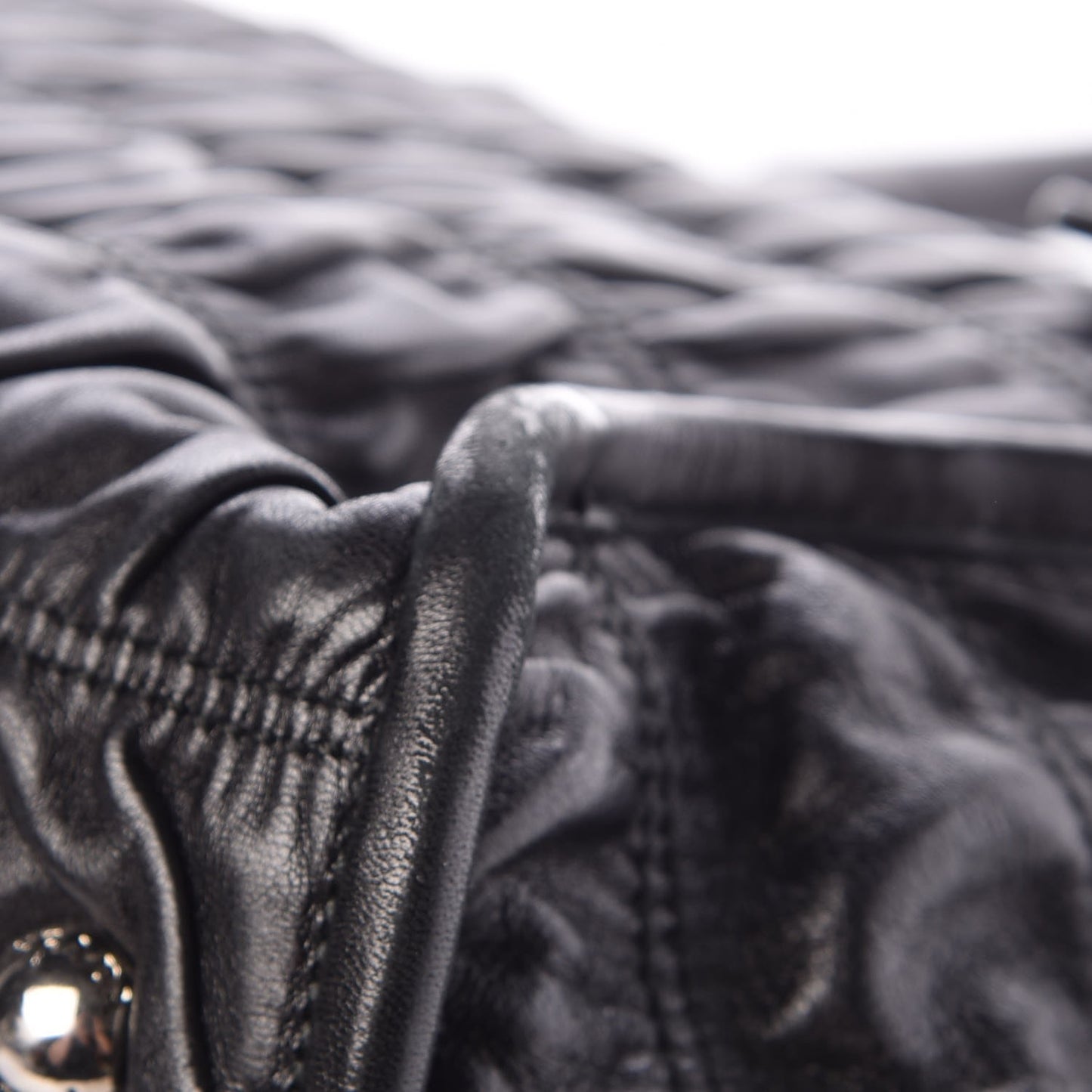 Nappa Gaufre Satchel Black