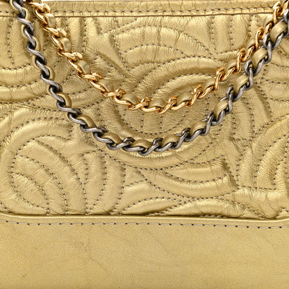 Chanel Metallic Aged Calfskin CC Quilted Small Gabrielle Hobo Gold 8 of 14
