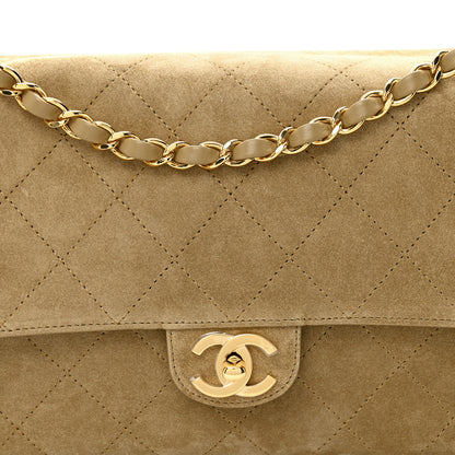 Chanel Suede Calfskin Small Souplissimo Maxi Flap Dark Beige 16 of 21