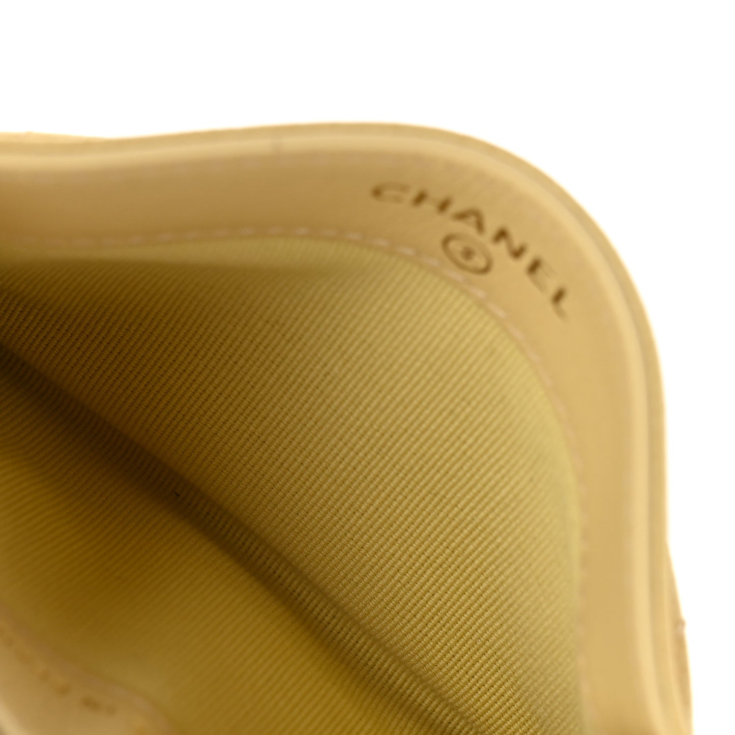 Caviar Quilted Studded CC Card Holder Yellow
