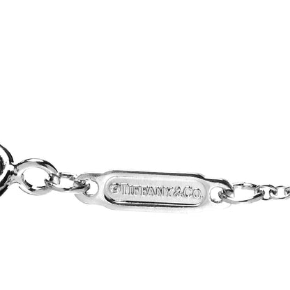 Tiffany 18K White Gold Diamond Mini T Smile Pendant Necklace 4 of 7