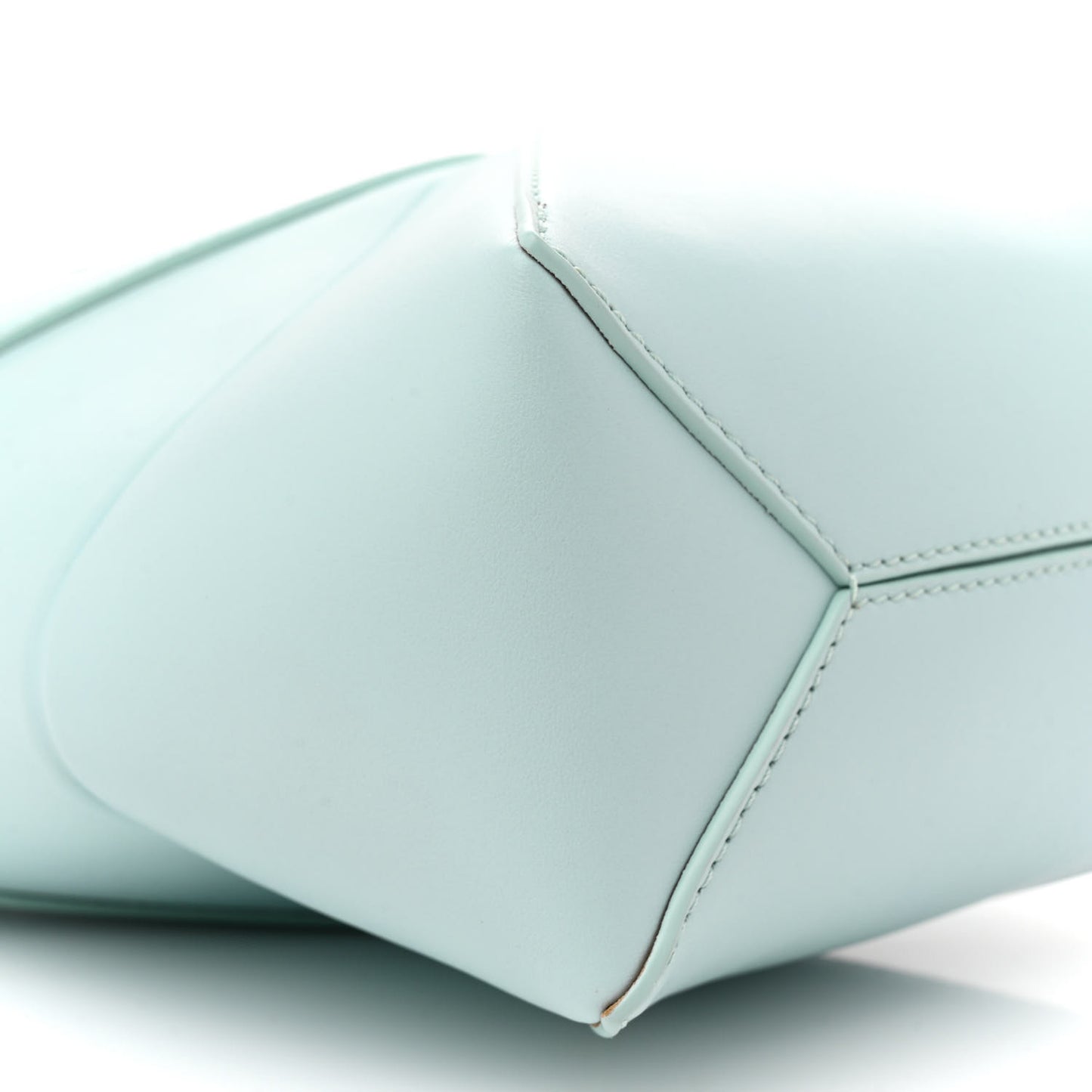 X SUNA FUJITA Shiny Calfskin Penguin Mini Puzzle Fold Tote Blue Iceberg