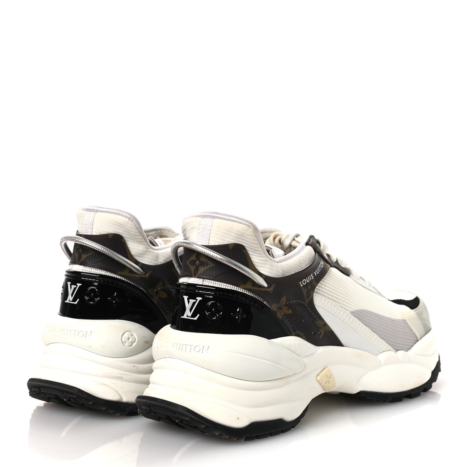 Louis Vuitton Monogram Calfskin Run 55 Sneakers 38 White 5 of 13
