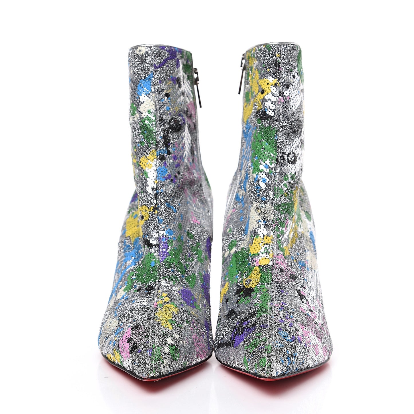 Paillette Splash So Kate Booty 85 Ankle Boots 37.5 Silver Multicolor