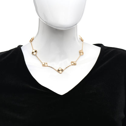 Van Cleef & Arpels 18K Yellow Gold 10 Motifs Guilloche Vintage Alhambra Necklace 2 of 5