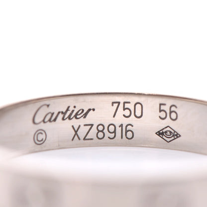 Cartier 18K White Gold 4mm LOVE Wedding Band Ring 56 7.5 4 of 5