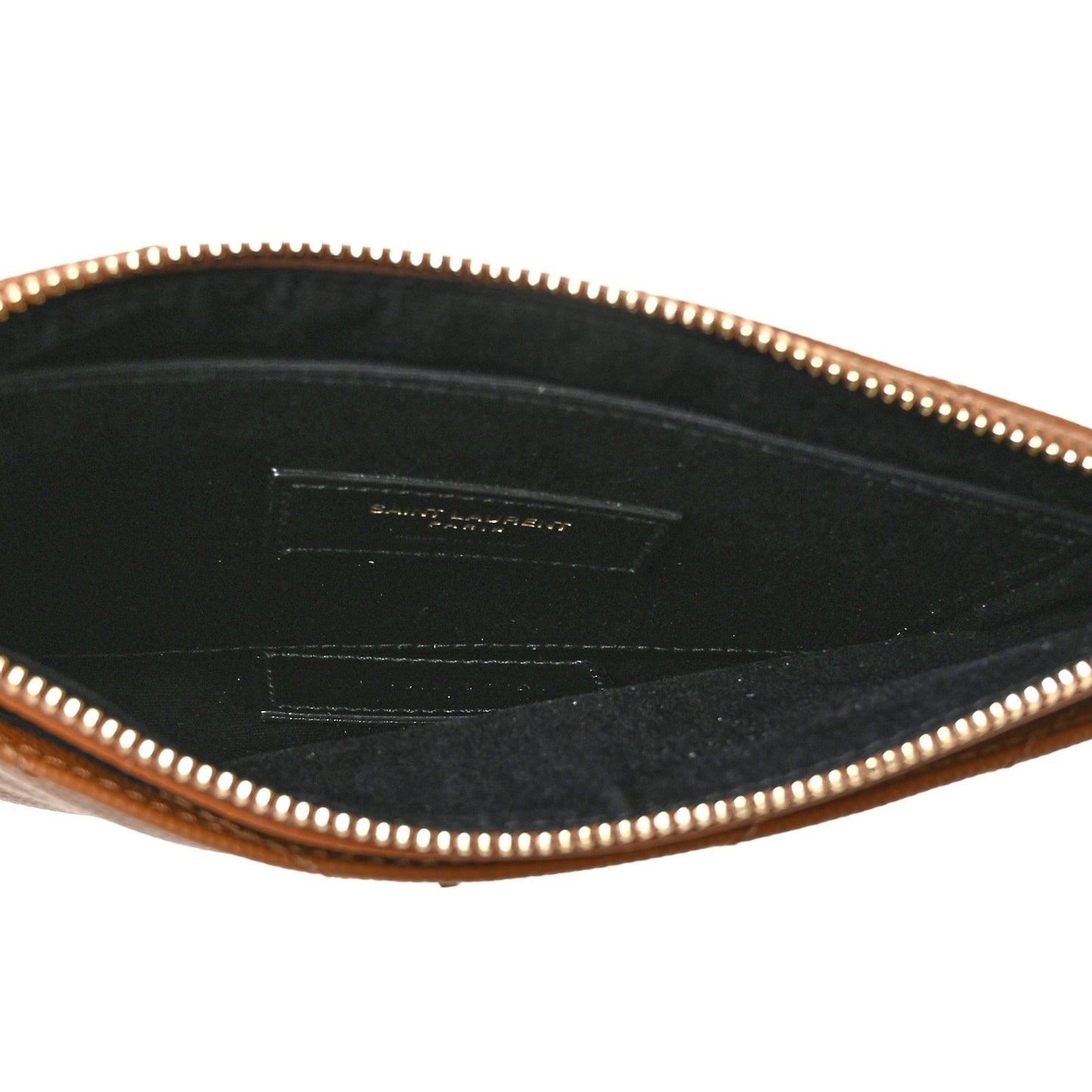Grain De Poudre Chevron Monogram Bill Pouch Dark Natural