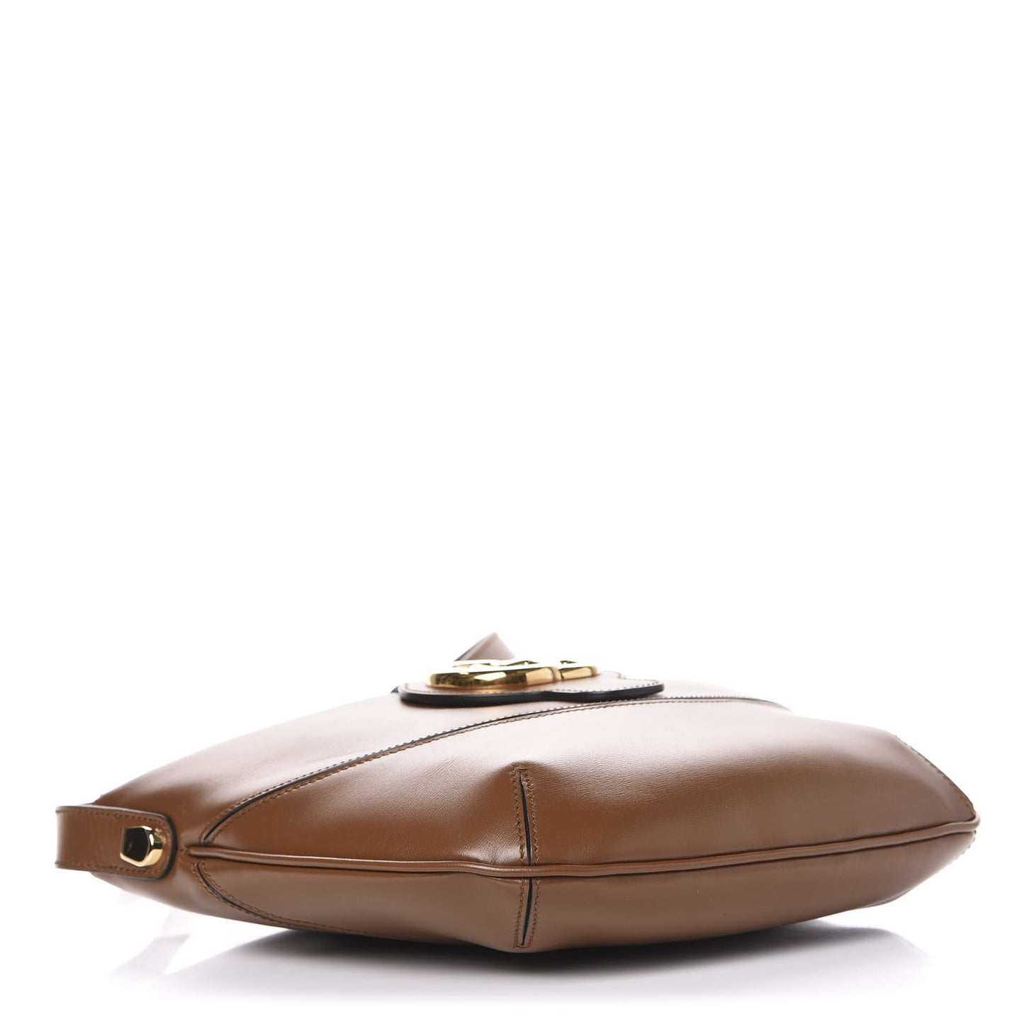Boarded Plutone Calfskin Medium Arli Shoulder Bag Nocciola