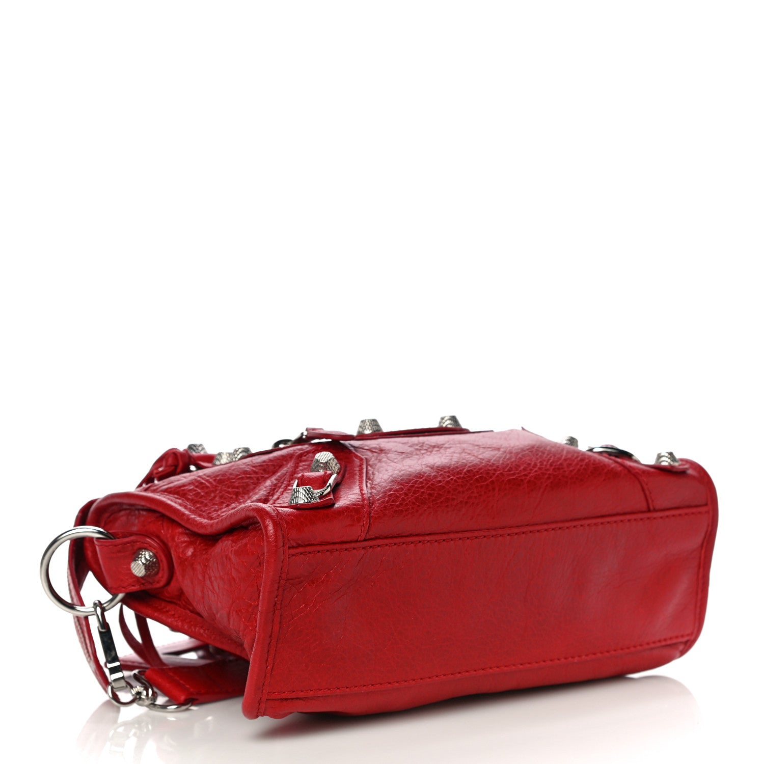 Balenciaga Agneau Giant 12 Silver Hardware Mini City Rouge Lipstick 3 of 9