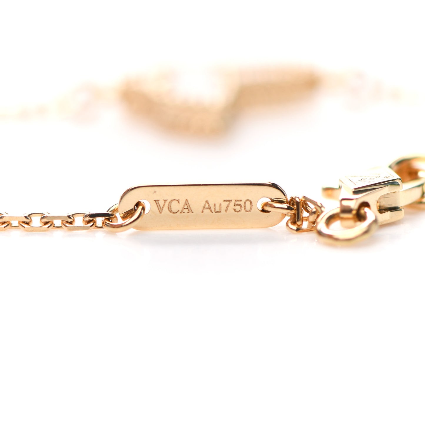 18K Yellow Gold Mother of Pearl Sweet Alhambra Butterfly Bracelet