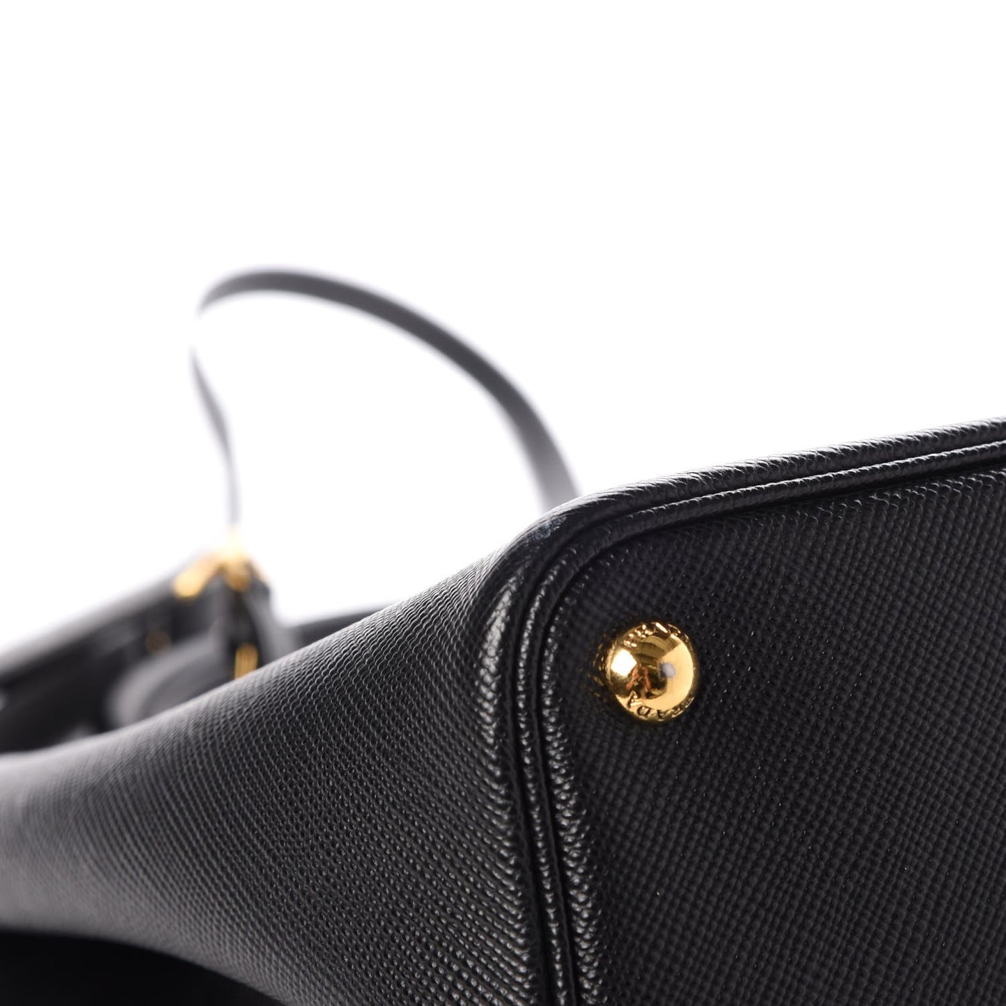 Saffiano Cuir Large Double Bag Black Mughetto