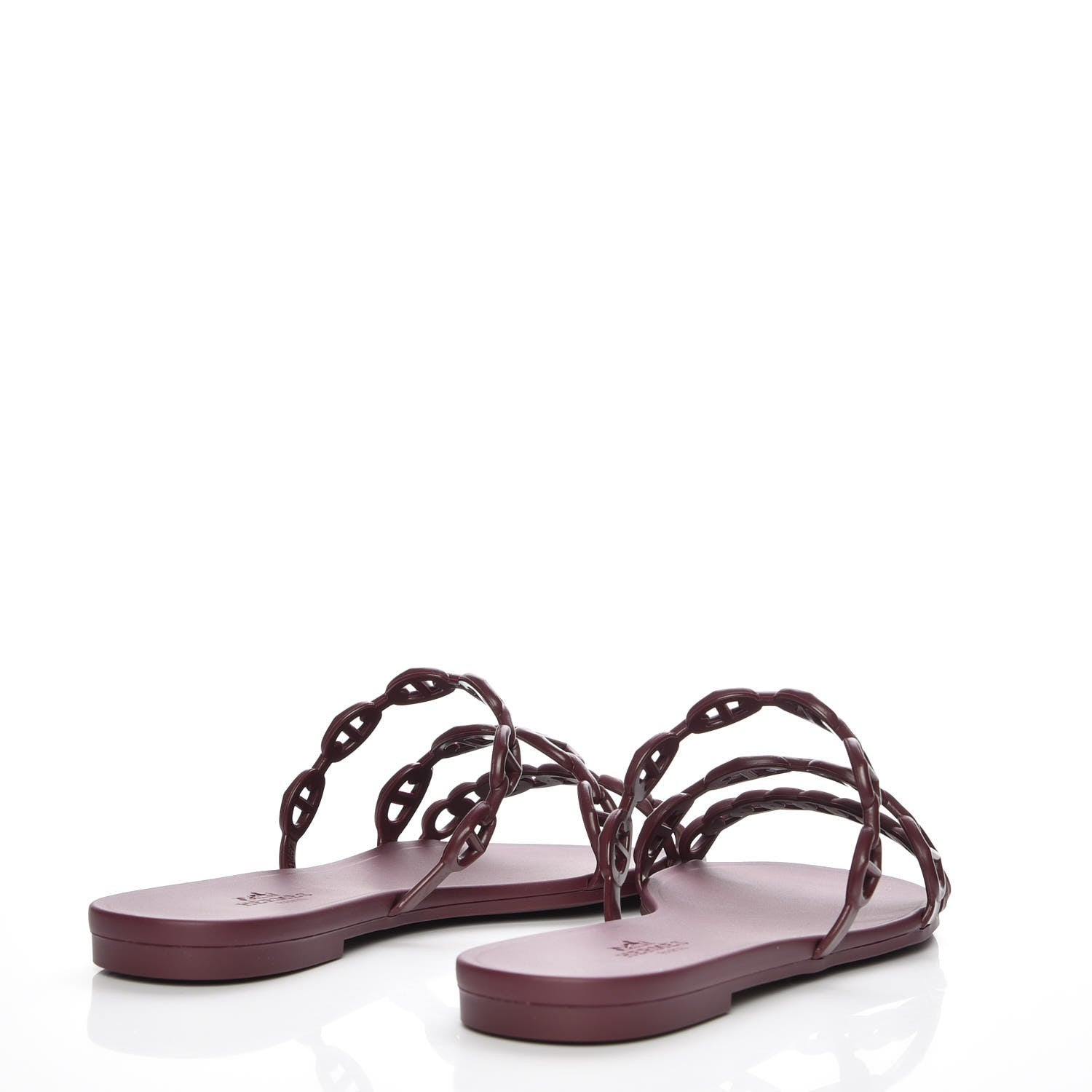 Hermes TPU Rivage Sandals 35 Bordeaux 4 of 8