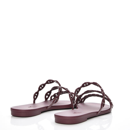 Hermes TPU Rivage Sandals 35 Bordeaux 4 of 8