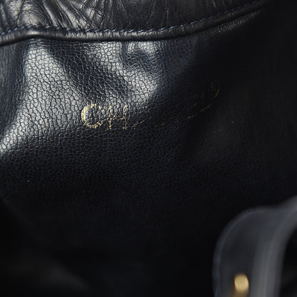 Chanel Lambskin Drawstring CC Shoulder Bag Navy Blue 7 of 12
