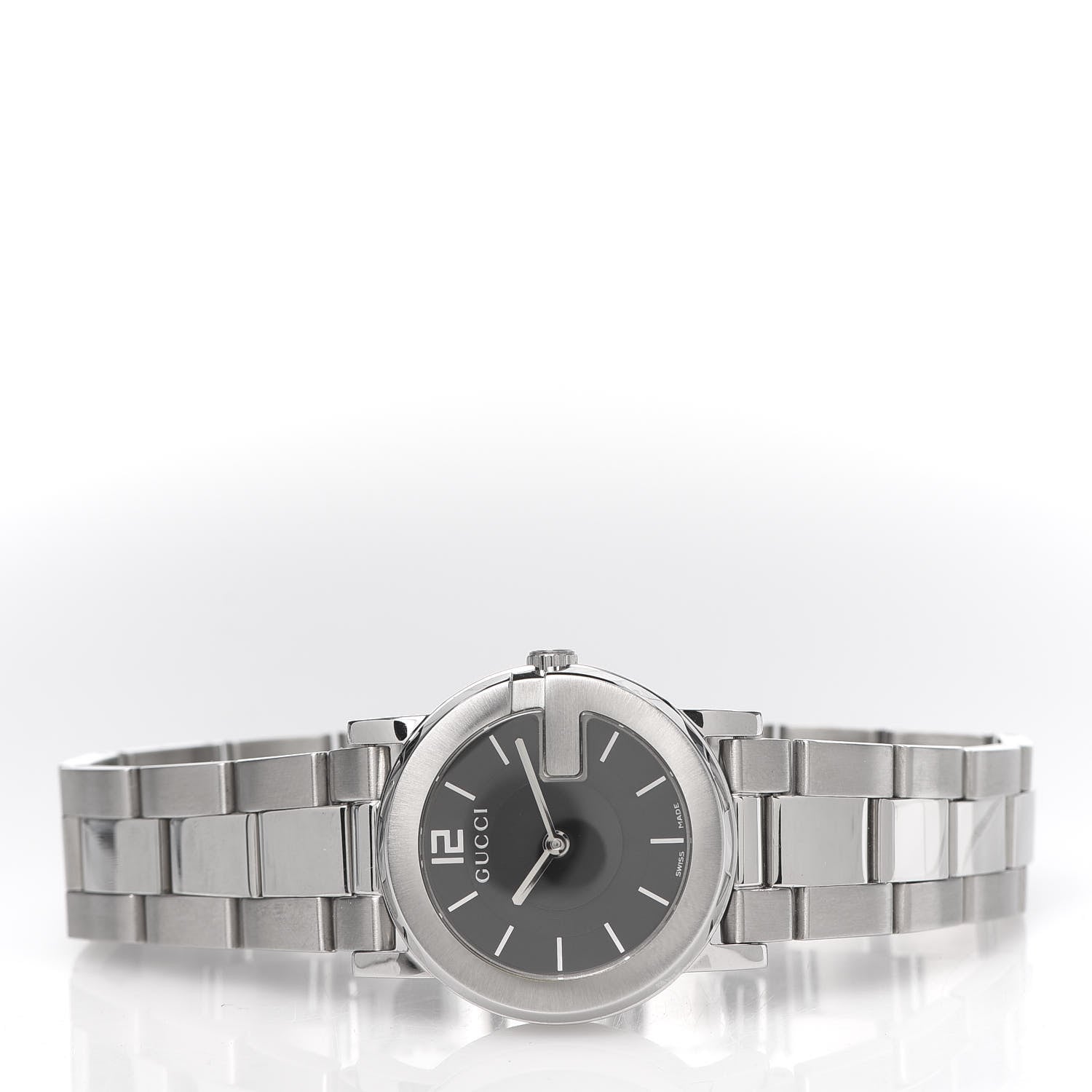 Gucci Stainless Steel 27mm G-Round Quartz Watch Black 3 of 7