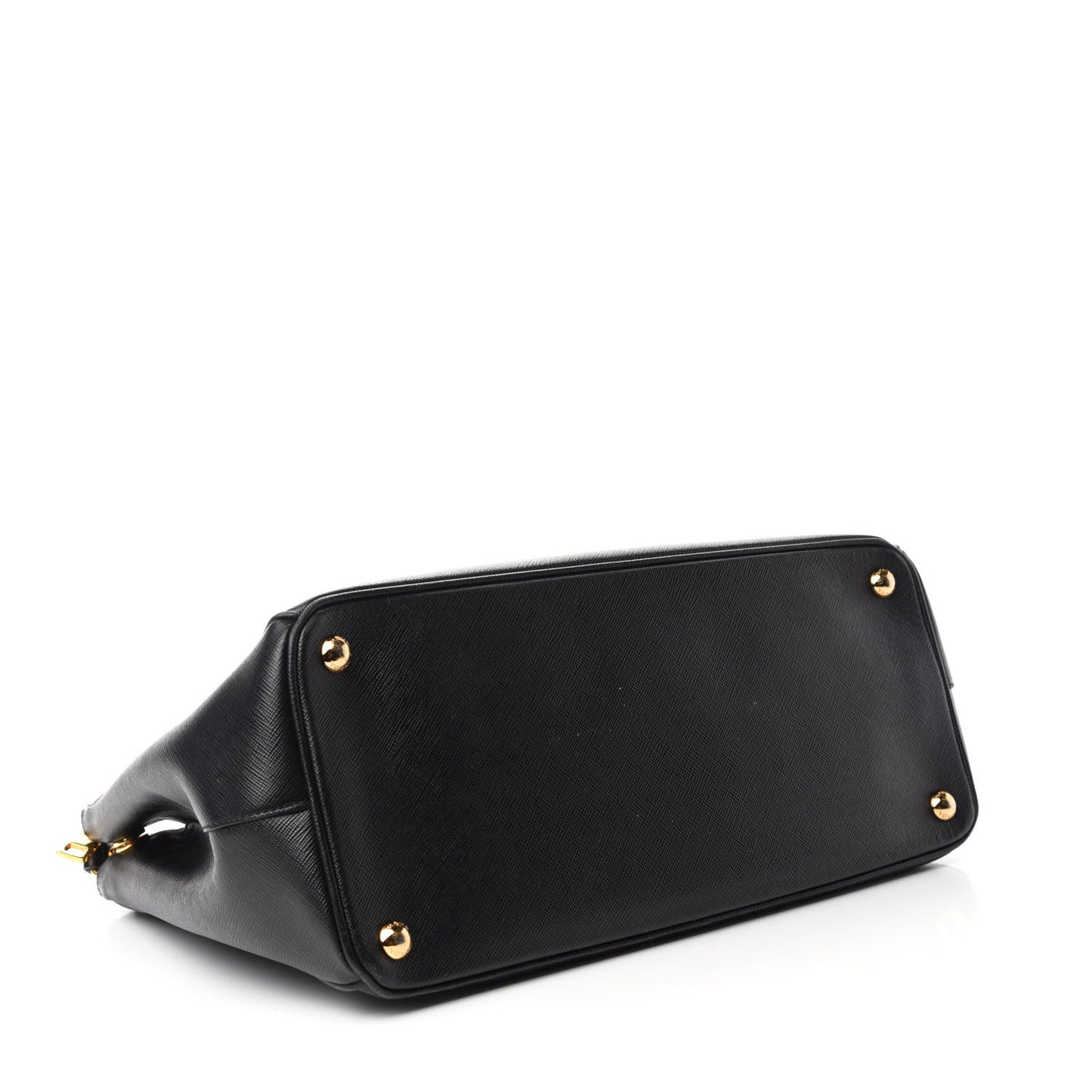 Saffiano Medium Galleria Double Zip Tote Black