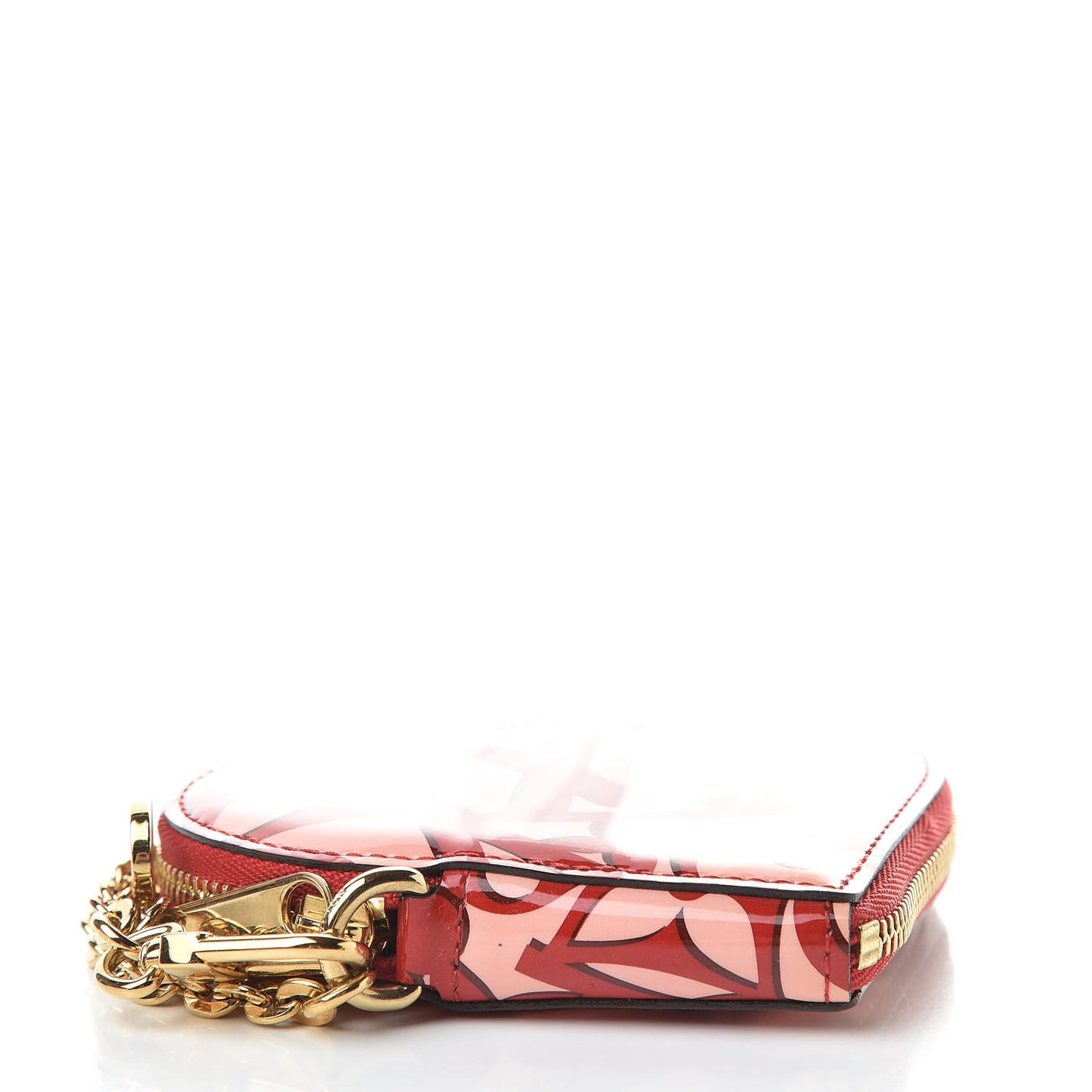 Patent Sweet Monogram Coeur Heart Coin Purse Pomme D'Amour