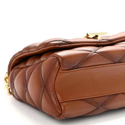 Louis Vuitton Lambskin Malletage Top Handle GO-14 MM Tan 8 of 10