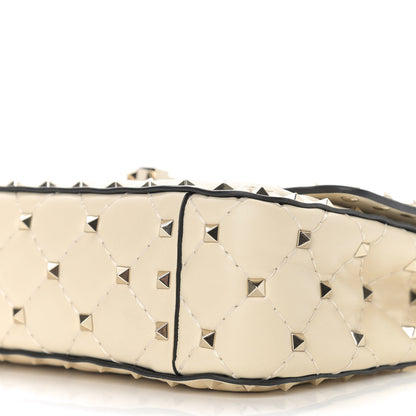 Valentino Garavani Nappa Small Rockstud Spike Shoulder Bag Light Ivory 10 of 10